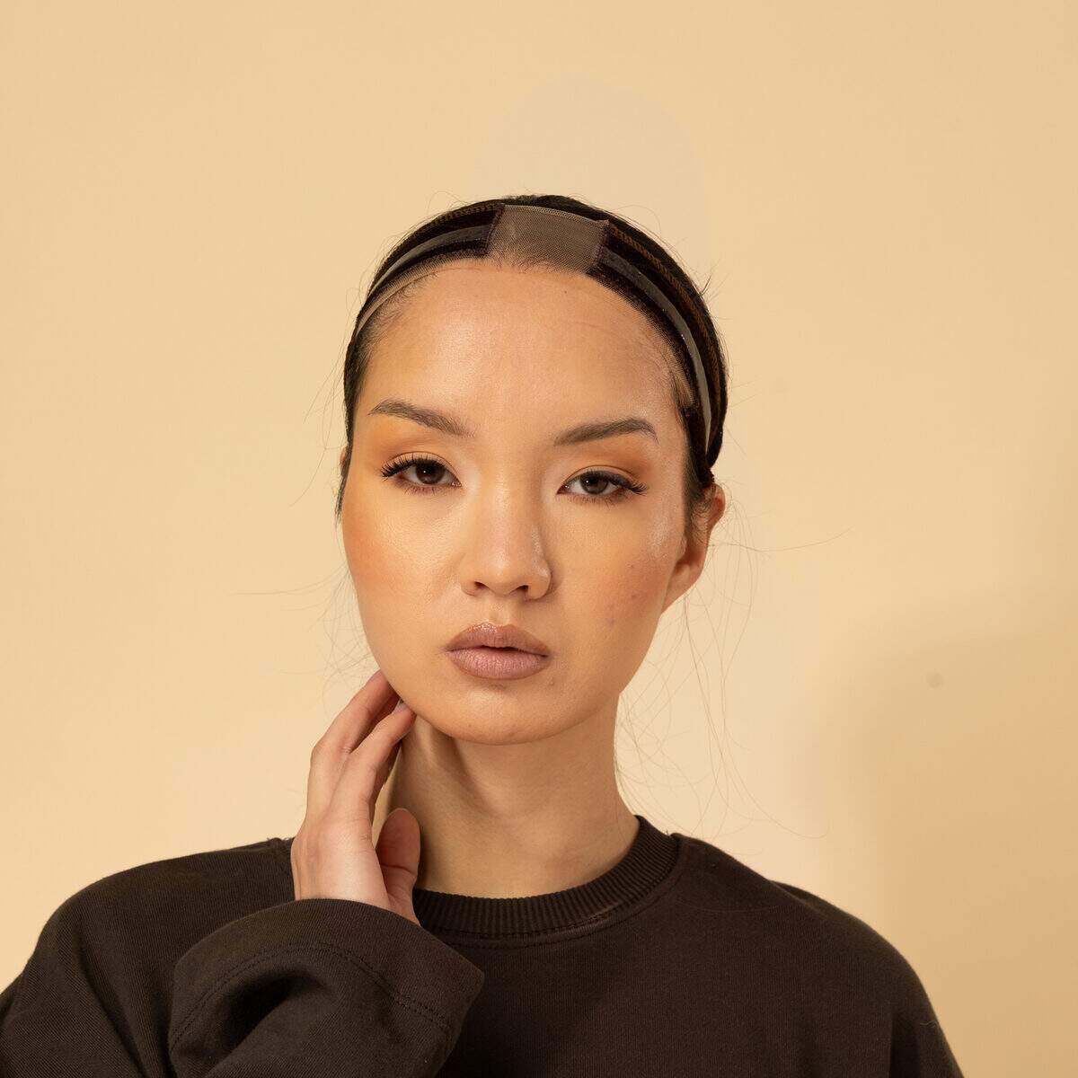 detail de la bande silicone antiglisse pour securiser une lace front ou wig