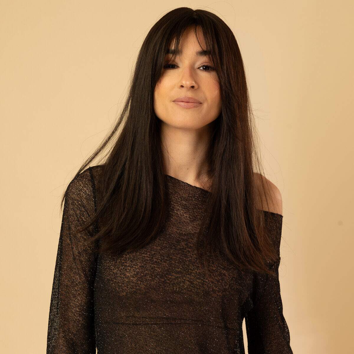 Perruque en cheveux naturel vierge - Longue 25 cm - brun foncé